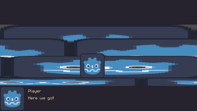 Looks like Godot is already here Screenshot of the game in early development, with the Godot logo everywhere