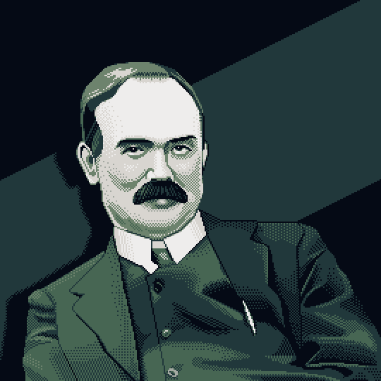 Pixel art portrait of James Connolly